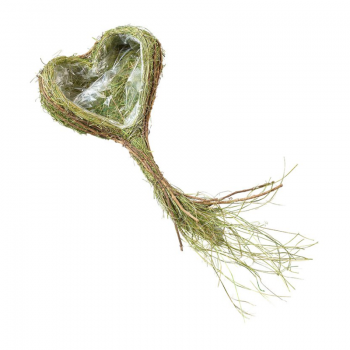 Herz aus Gras/Reben zum Bepflanzen (28 x 65 cm)